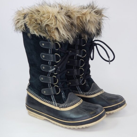 Sorel Shoes - Sorel Joan Of Arctic Tall Snow Winter Boots Women’s Sz 7 Black Faux Fur